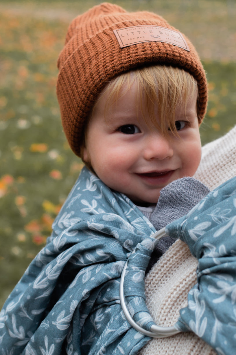 Blue Pattern Ring Sling Baby Carrier